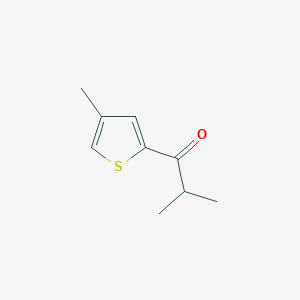 molecular formula C9H12OS B13075302 2-Methyl-1-(4-methylthiophen-2-yl)propan-1-one 