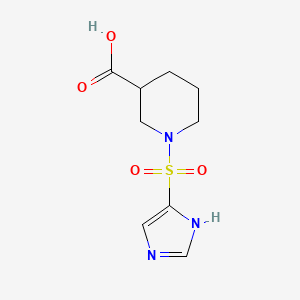 molecular formula C9H13N3O4S B1307533 1-(1H-imidazol-4-ylsulfonyl)piperidine-3-carboxylic acid CAS No. 899703-25-4