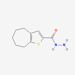 molecular formula C10H14N2OS B1307535 5,6,7,8-tetrahydro-4H-cyclohepta[b]thiophene-2-carbohydrazide CAS No. 588696-80-4