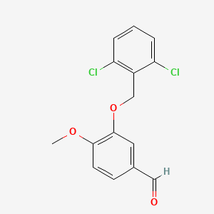 molecular formula C15H12Cl2O3 B1307536 3-[(2,6-Dichlorobenzyl)oxy]-4-methoxybenzaldehyde CAS No. 55667-19-1