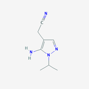 2-[5-amino-1-(propan-2-yl)-1H-pyrazol-4-yl]acetonitrile