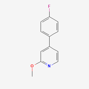 molecular formula C12H10FNO B13075380 4-(4-Fluorophenyl)-2-methoxypyridine 