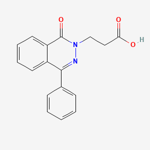 molecular formula C17H14N2O3 B1307539 3-(1-氧代-4-苯基酞嗪-2(1H)-基)丙酸 CAS No. 76972-40-2