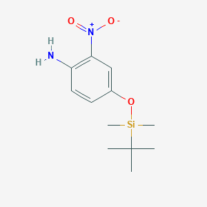 molecular formula C12H20N2O3Si B130754 4-{[叔丁基(二甲基)甲硅烷基]氧基}-2-硝基苯胺 CAS No. 215656-99-8