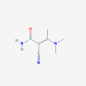 molecular formula C7H11N3O B1307541 2-Cyano-3-(dimethylamino)-2-butenamide CAS No. 62321-92-0