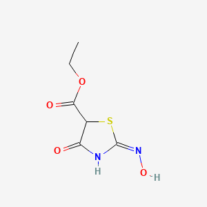 Ethyl 2-(hydroxyamino)-4-oxo-4,5-dihydro-1,3-thiazole-5-carboxylate