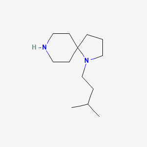 molecular formula C13H26N2 B13075458 1-(3-Methylbutyl)-1,8-diazaspiro[4.5]decane 