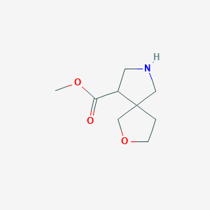 molecular formula C9H15NO3 B13075460 Methyl 2-oxa-7-azaspiro[4.4]nonane-9-carboxylate 