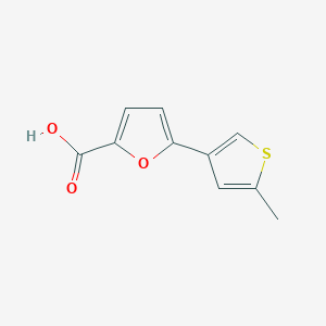 molecular formula C10H8O3S B13075501 5-(5-Methylthiophen-3-yl)furan-2-carboxylic acid 