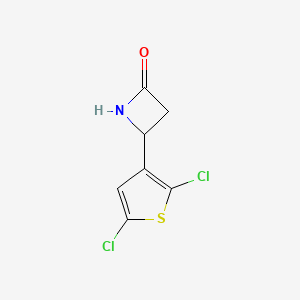 molecular formula C7H5Cl2NOS B13075548 4-(2,5-Dichlorothiophen-3-yl)azetidin-2-one 