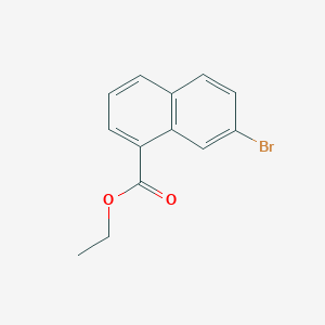 molecular formula C13H11BrO2 B13075551 Ethyl 7-bromo-1-naphthoate 