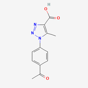 molecular formula C12H11N3O3 B1307557 1-(4-Acetyl-phenyl)-5-methyl-1H-[1,2,3]triazole-4-carboxylic acid CAS No. 324036-45-5