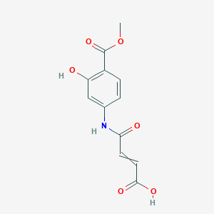 molecular formula C12H11NO6 B1307559 4-[3-Hydroxy-4-(methoxycarbonyl)anilino]-4-oxo-2-butenoic acid 