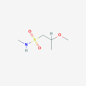 molecular formula C5H13NO3S B13075597 2-Methoxy-N-methylpropane-1-sulfonamide 