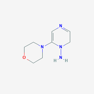 molecular formula C8H14N4O B13075601 6-Morpholinopyrazin-1(2H)-amine 