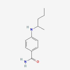 molecular formula C12H18N2O B13075606 4-[(Pentan-2-yl)amino]benzamide 