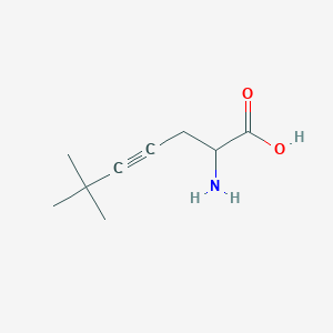 molecular formula C9H15NO2 B13075631 2-Amino-6,6-dimethylhept-4-ynoic acid 