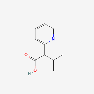 molecular formula C10H13NO2 B13075634 3-Methyl-2-(pyridin-2-yl)butanoic acid 