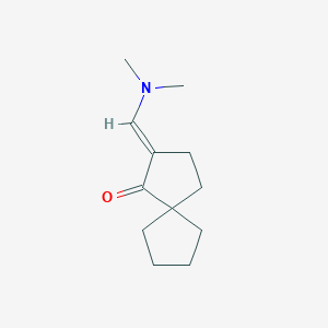 molecular formula C12H19NO B13075647 2-[(Dimethylamino)methylidene]spiro[4.4]nonan-1-one 