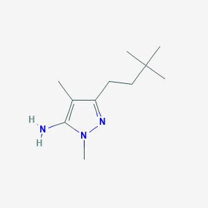 3-(3,3-Dimethylbutyl)-1,4-dimethyl-1H-pyrazol-5-amine