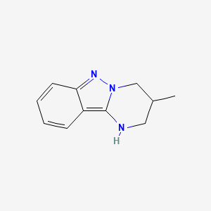 molecular formula C11H13N3 B13075659 3-Methyl-1H,2H,3H,4H-pyrimido[1,2-b]indazole 