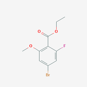 molecular formula C10H10BrFO3 B13075666 Ethyl 4-bromo-2-fluoro-6-methoxybenzoate 