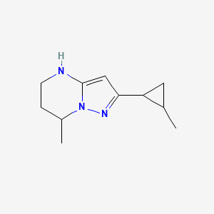 7-Methyl-2-(2-methylcyclopropyl)-4H,5H,6H,7H-pyrazolo[1,5-a]pyrimidine