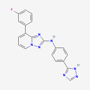 N-(4-(4H-1,2,4-Triazol-3-yl)phenyl)-8-(3-fluorophenyl)-[1,2,4]triazolo[1,5-a]pyridin-2-amine