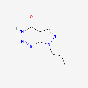 molecular formula C7H9N5O B13075716 7-Propyl-4H,6H,7H-pyrazolo[3,4-d][1,2,3]triazin-4-one 