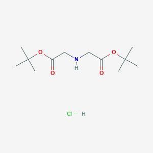 molecular formula C12H24ClNO4 B13075725 Di-tert-butyl 2,2'-azanediyldiacetate hydrochloride 