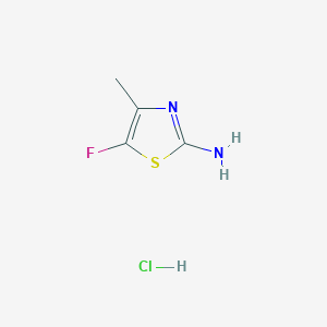 molecular formula C4H6ClFN2S B13075747 5-Fluoro-4-methyl-1,3-thiazol-2-amine hydrochloride 