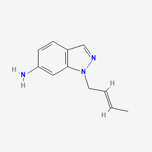 molecular formula C11H13N3 B13075758 1-(But-2-en-1-yl)-1H-indazol-6-amine 