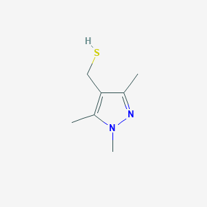 molecular formula C7H12N2S B13075765 (Trimethyl-1H-pyrazol-4-yl)methanethiol CAS No. 1934777-28-2