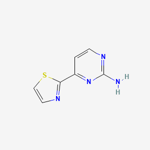 molecular formula C7H6N4S B1307577 4-(1,3-噻唑-2-基)嘧啶-2-胺 CAS No. 874830-88-3