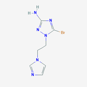 5-Bromo-1-[2-(1H-imidazol-1-yl)ethyl]-1H-1,2,4-triazol-3-amine