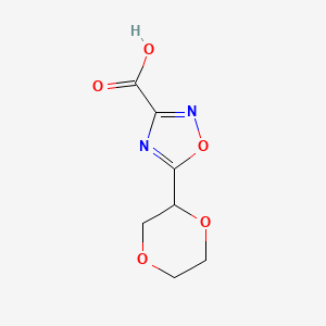 5-(1,4-Dioxan-2-yl)-1,2,4-oxadiazole-3-carboxylic acid