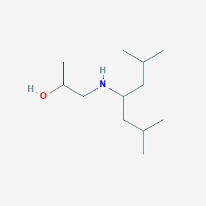 molecular formula C12H27NO B13075790 1-[(2,6-Dimethylheptan-4-yl)amino]propan-2-ol 