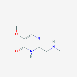 molecular formula C7H11N3O2 B13075791 5-Methoxy-2-[(methylamino)methyl]-3,4-dihydropyrimidin-4-one 