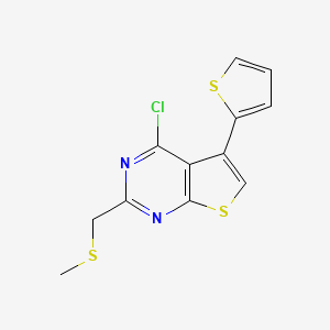 4-Chloro-2-[(methylsulfanyl)methyl]-5-(thiophen-2-yl)thieno[2,3-d]pyrimidine