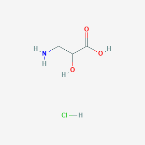 molecular formula C3H8ClNO3 B13075795 3-Amino-2-hydroxypropanoicacidhydrochloride 