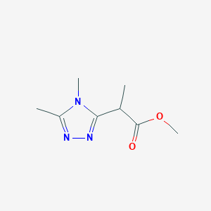 Methyl 2-(dimethyl-4H-1,2,4-triazol-3-yl)propanoate