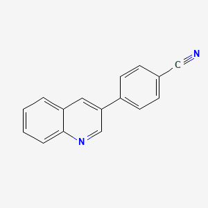 molecular formula C16H10N2 B1307581 4-(3-Quinolinil)benzonitrilo CAS No. 57479-26-2