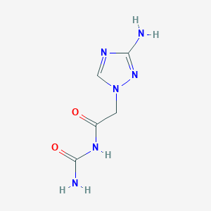 molecular formula C5H8N6O2 B13075840 [2-(3-Amino-1H-1,2,4-triazol-1-YL)acetyl]urea 