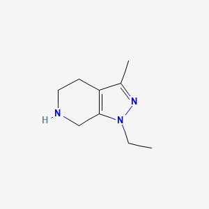 molecular formula C9H15N3 B13075894 1-Ethyl-3-methyl-1H,4H,5H,6H,7H-pyrazolo[3,4-c]pyridine 