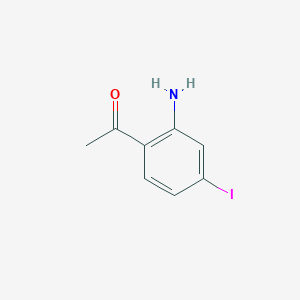 molecular formula C8H8INO B13075902 1-(2-Amino-4-iodophenyl)ethanone 