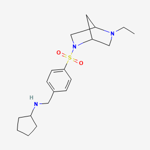 N-(4-((5-Ethyl-2,5-diazabicyclo[2.2.1]heptan-2-yl)sulfonyl)benzyl)cyclopentanamine