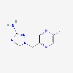 molecular formula C8H10N6 B13075917 1-[(5-Methylpyrazin-2-yl)methyl]-1H-1,2,4-triazol-3-amine 