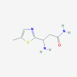 3-Amino-3-(5-methyl-1,3-thiazol-2-yl)propanamide