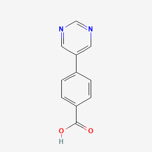 molecular formula C11H8N2O2 B1307596 4-(嘧啶-5-基)苯甲酸 CAS No. 216959-91-0