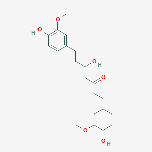 molecular formula C21H32O6 B13075966 5-Hydroxy-1-(4-hydroxy-3-methoxycyclohexyl)-7-(4-hydroxy-3-methoxyphenyl)heptan-3-one 